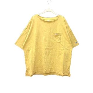 Lee - LEE Tシャツ カットソー ボートネック 五分袖 黄色 イエロー /YK