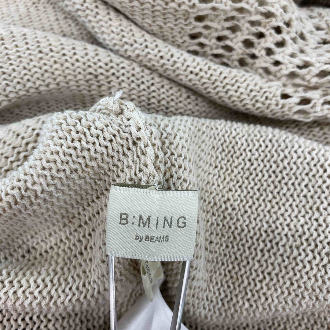 BEAMS(ビームス)のB:MING by BEAMS ビーミングバイビームス レディース ニット/セーター フリンジ メッシュ ベージュ レディースのトップス(ニット/セーター)の商品写真