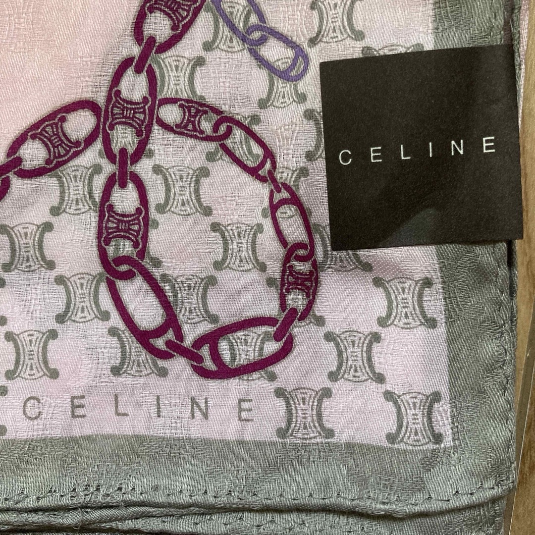 celine(セリーヌ)のCELINE セリーヌ スカーフ ハンカチ 大判ハンカチ レディースのファッション小物(バンダナ/スカーフ)の商品写真