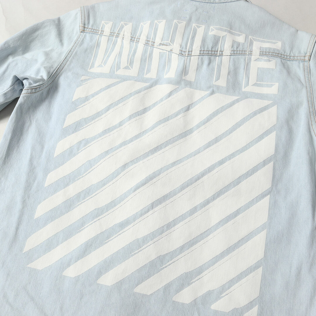 OFF-WHITE(オフホワイト)のOFF-WHITE オフホワイト シャツ サイズ:S ヴィンテージ加工 アイコンマーク デニムシャツ インディゴ イタリア製 トップス カジュアルシャツ 長袖【メンズ】【中古】 メンズのトップス(シャツ)の商品写真