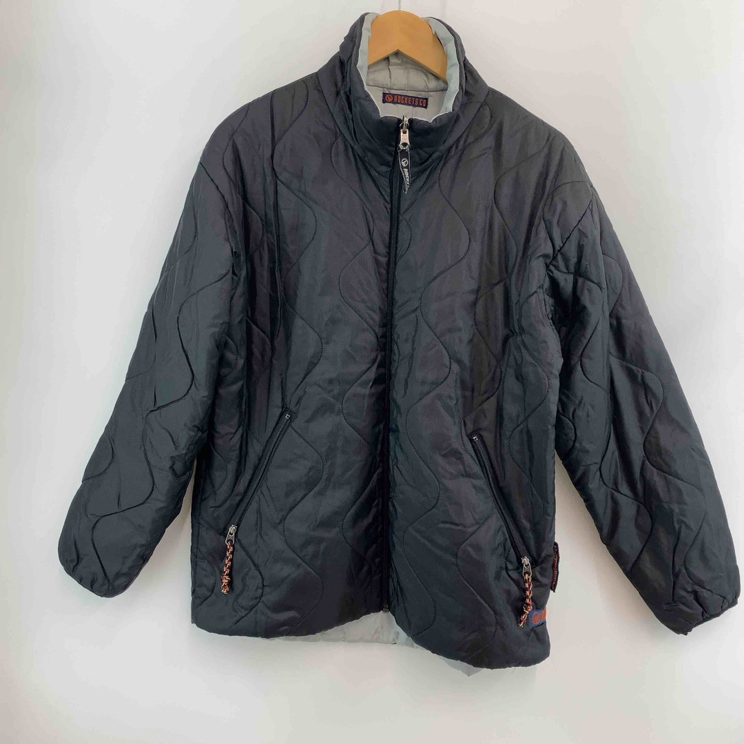 ROCKETSCO　黒　ブラック　リバーシブル　中綿ナイロン　ブルゾン メンズのジャケット/アウター(ダウンジャケット)の商品写真