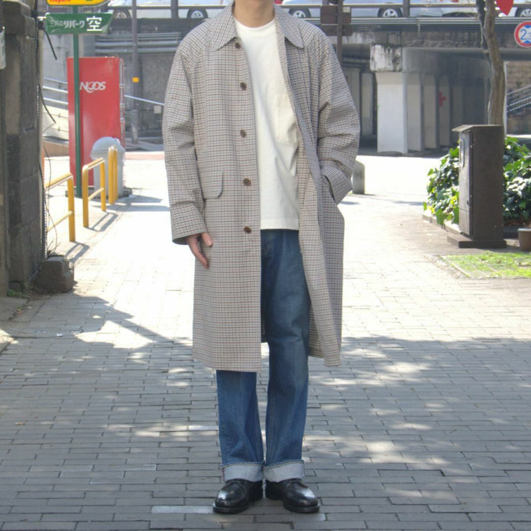 AURALEE(オーラリー)の AURALEE  FINX WEATHER CLOTH CHECK COAT メンズのジャケット/アウター(その他)の商品写真