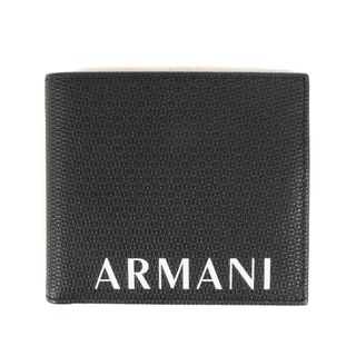 アルマーニエクスチェンジ(ARMANI EXCHANGE)の新品 ARMANI EXCHANGE アルマーニエクスチェンジ 21AW ロゴ レザー 二つ折り ウォレット 95098 1A807 財布 ブラック 黒 ブランド アイテム 小物【メンズ】(折り財布)