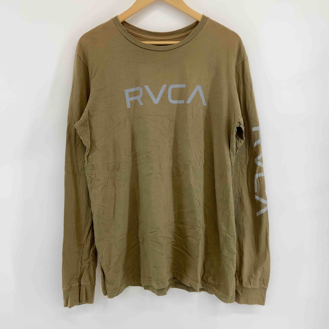 RVCA(ルーカ)のRVCA ルーカ メンズ Tシャツ（長袖）カーキ 緑  ラウンドネック メンズのトップス(Tシャツ/カットソー(七分/長袖))の商品写真