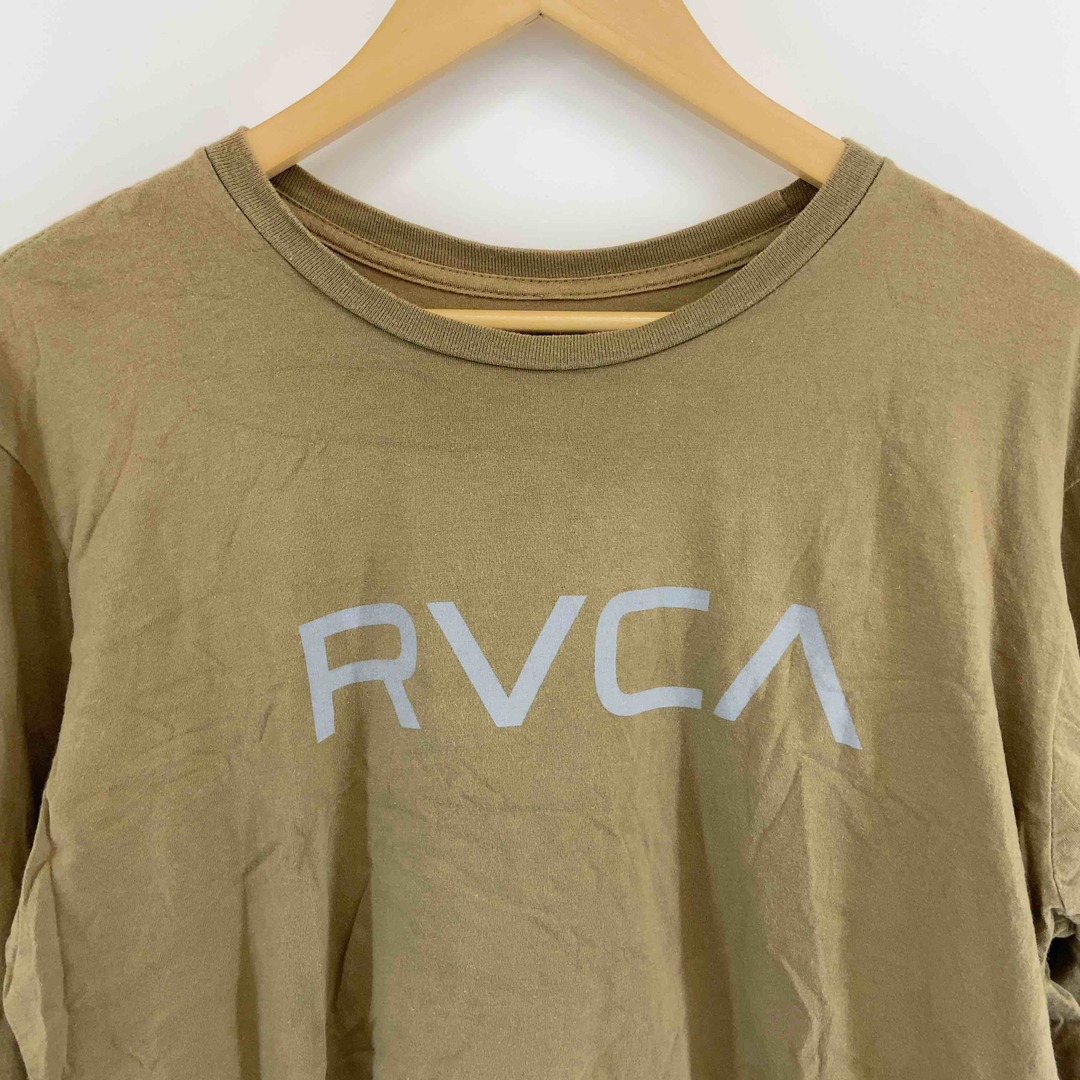 RVCA(ルーカ)のRVCA ルーカ メンズ Tシャツ（長袖）カーキ 緑  ラウンドネック メンズのトップス(Tシャツ/カットソー(七分/長袖))の商品写真