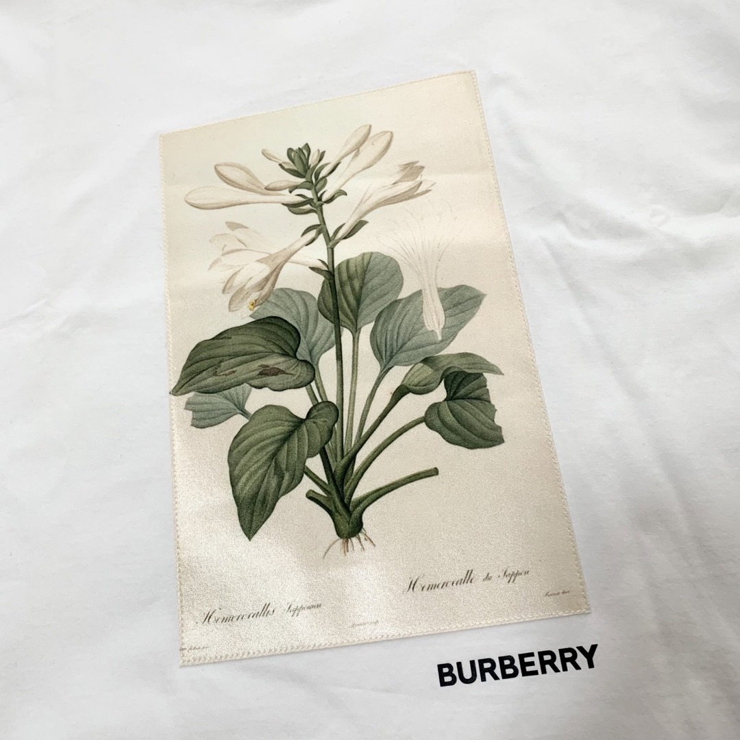 BURBERRY(バーバリー)のBURBERRY CARRICK SATIN Tシャツ サテン ホワイト XS レディースのトップス(Tシャツ(半袖/袖なし))の商品写真