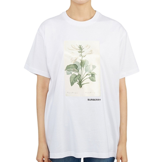 バーバリー(BURBERRY)のBURBERRY CARRICK SATIN Tシャツ サテン ホワイト XS(Tシャツ(半袖/袖なし))