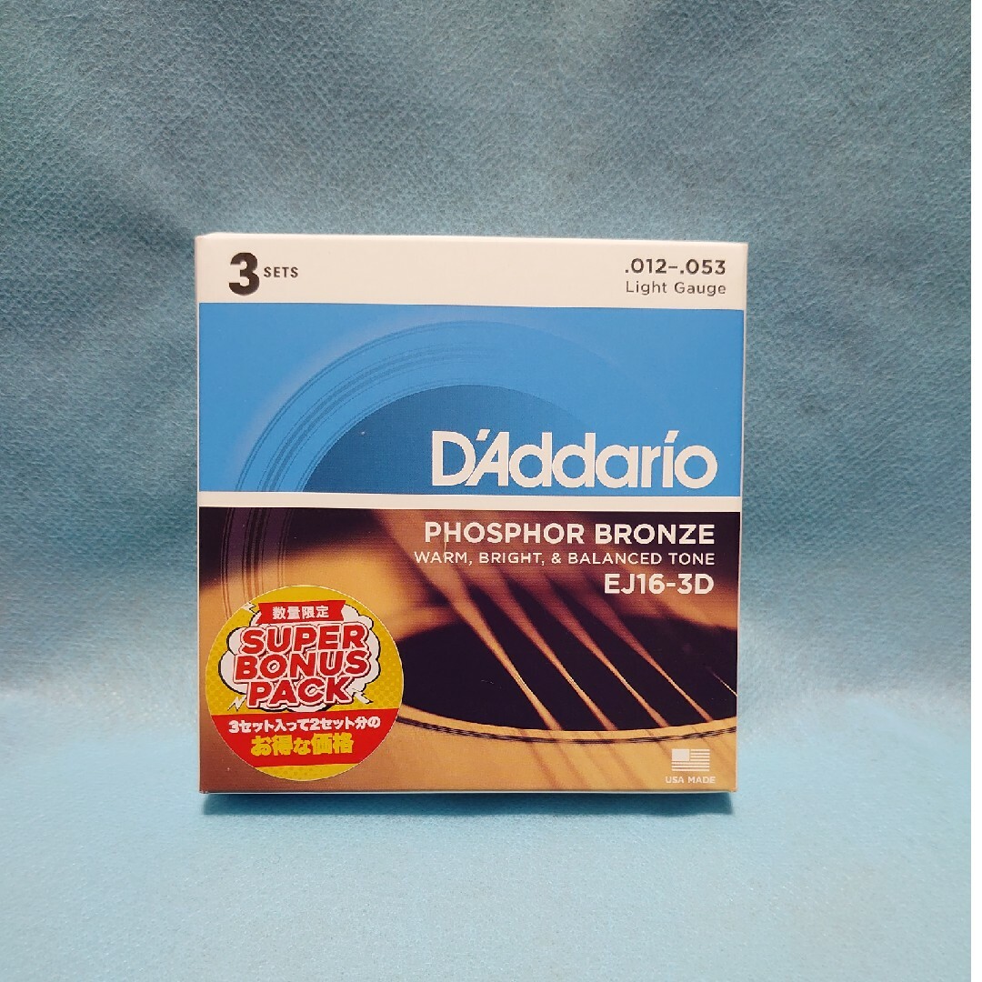 D'Addario EJ16-3DBP 12-53 楽器のギター(弦)の商品写真