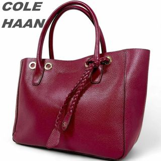 コールハーン(Cole Haan)のコールハーン トートバッグ ハンドバッグ 肩掛け A4収納可 ワインレッド 赤(トートバッグ)