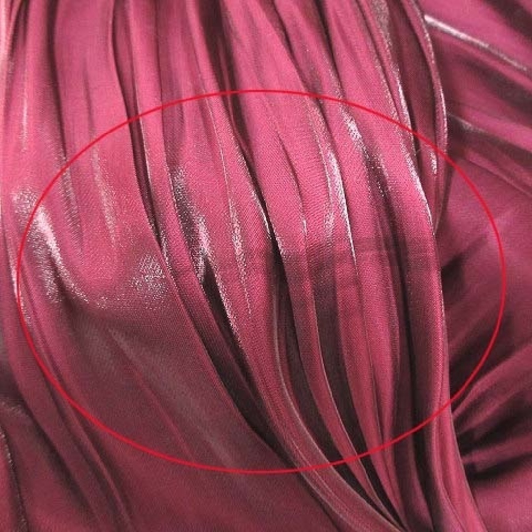 ESTNATION(エストネーション)のエストネーション プリーツスカート ロング 切替 ベロア 36 赤 ワインレッド レディースのスカート(ロングスカート)の商品写真