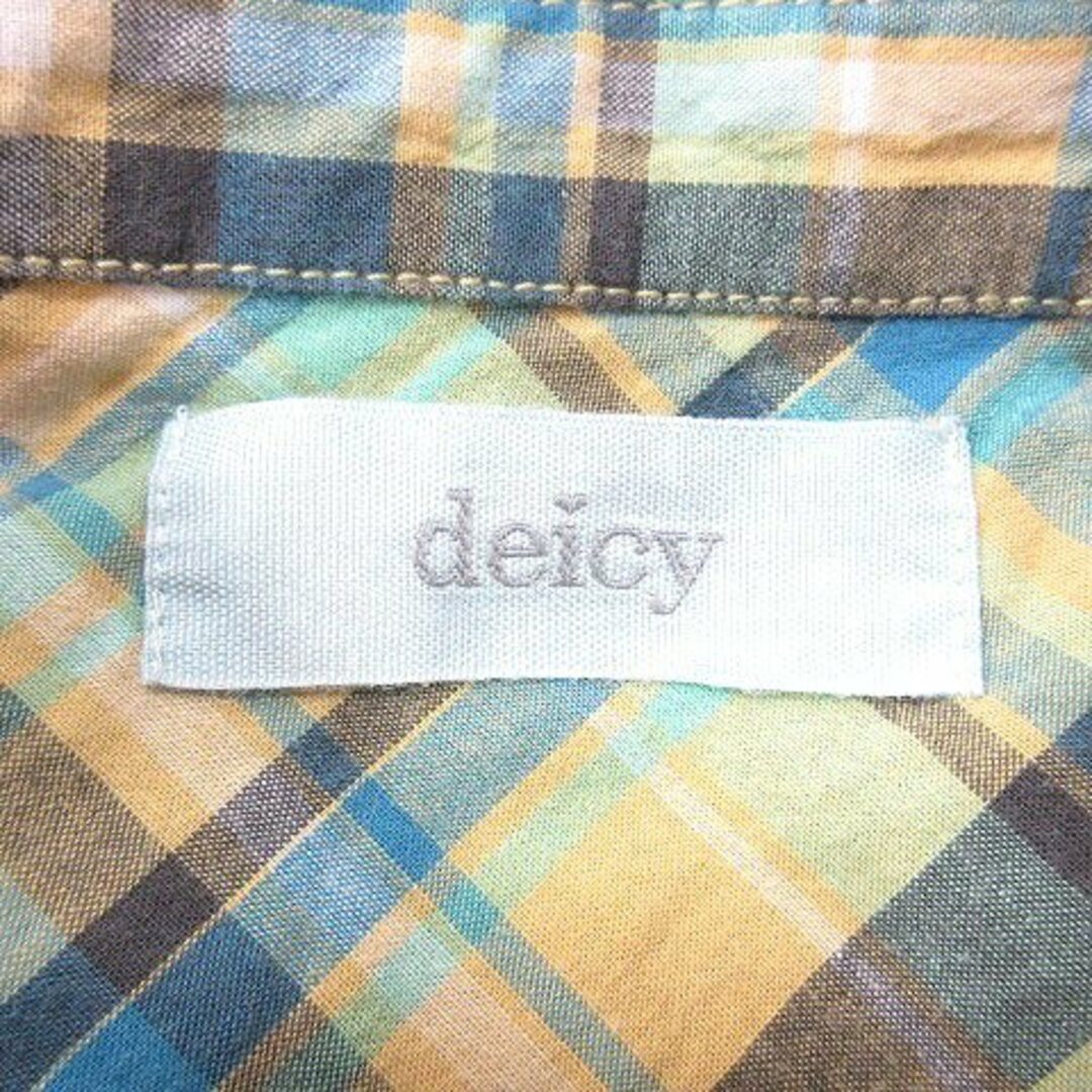 deicy(デイシー)のデイシー deicy シャツ チェック 長袖 2 緑 グリーン 黄色 イエロー レディースのトップス(シャツ/ブラウス(長袖/七分))の商品写真
