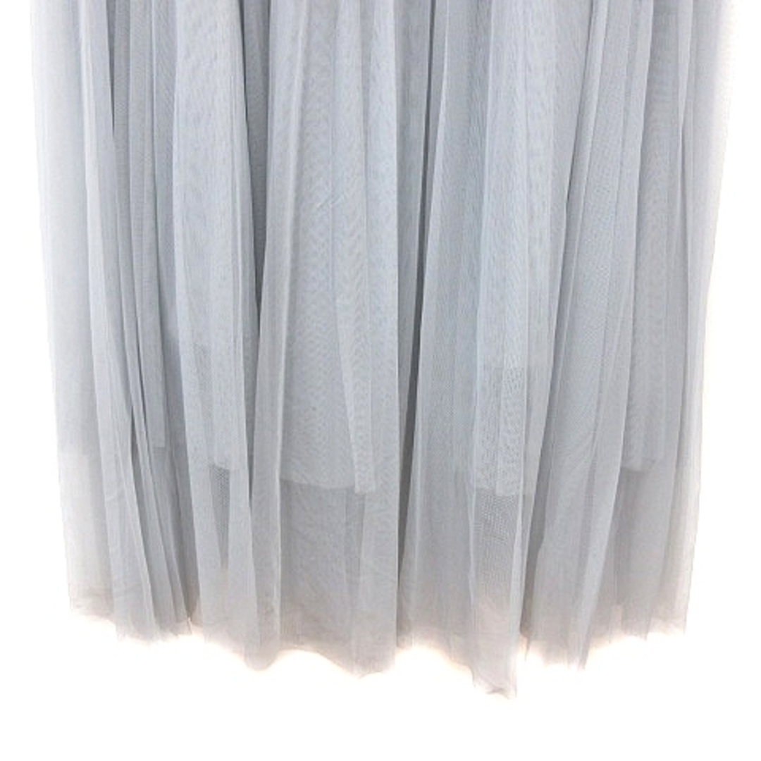 TOMORROWLAND(トゥモローランド)のトゥモローランド チュールスカート プリーツ マキシ ロング 34 グレー レディースのスカート(ロングスカート)の商品写真
