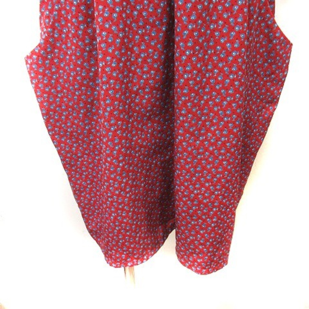 LOWRYS FARM(ローリーズファーム)のローリーズファーム ワンピース ひざ丈 半袖 花柄 レース M 赤 レッド  レディースのワンピース(ひざ丈ワンピース)の商品写真