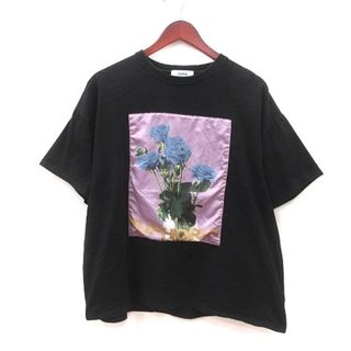 ジュエティ Tシャツ カットソー クルーネック プリント 半袖 M