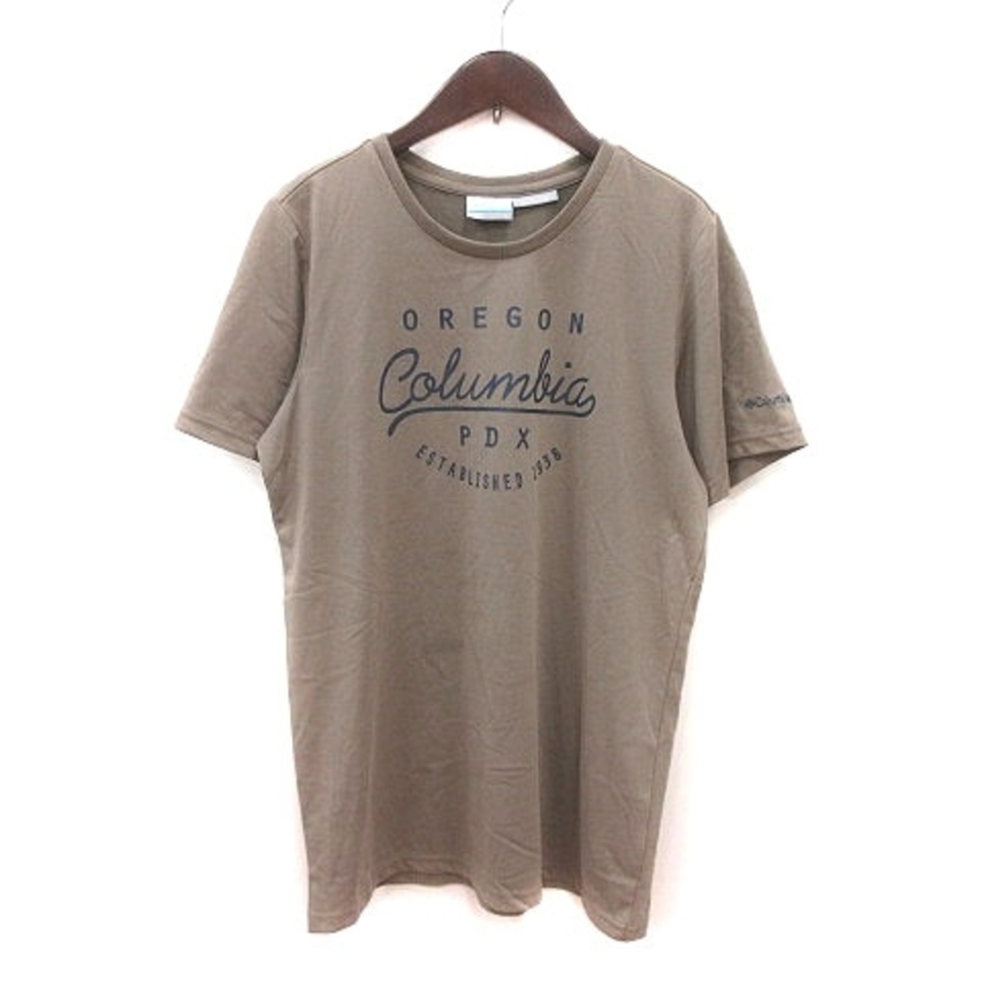 Columbia(コロンビア)のコロンビア Tシャツ カットソー クルーネック プリント 半袖 XL 茶 紺 レディースのトップス(Tシャツ(半袖/袖なし))の商品写真