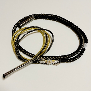 振袖用 帯締め✨帯締め黒✨黒と金色4本細紐(振袖)