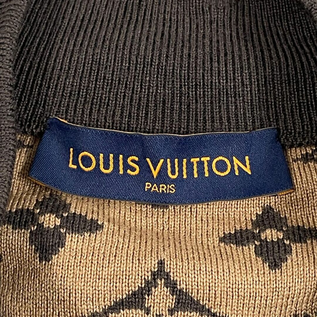 LOUIS VUITTON(ルイヴィトン)のLOUIS VUITTON ルイ・ヴィトン 21AW 品番 HLN11W NBAモノグラム グラフィック ジップアップ ニット ブルゾン ブラウン XL 正規品 / 33899 メンズのジャケット/アウター(ブルゾン)の商品写真