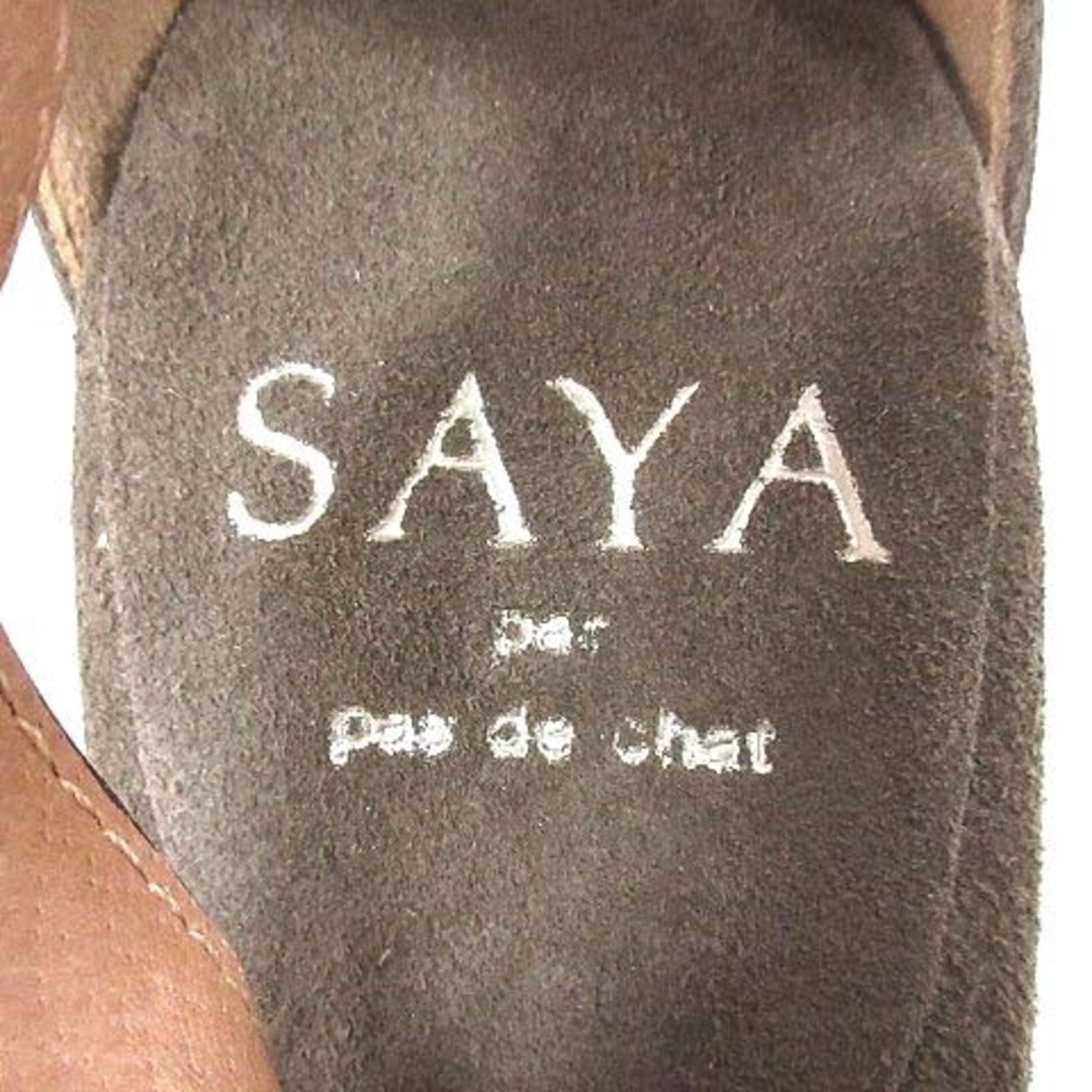 SAYA(サヤ)のサヤ SAYA サンダル スエード チャンキーヒール 23 茶 ブラウン /CT レディースの靴/シューズ(サンダル)の商品写真