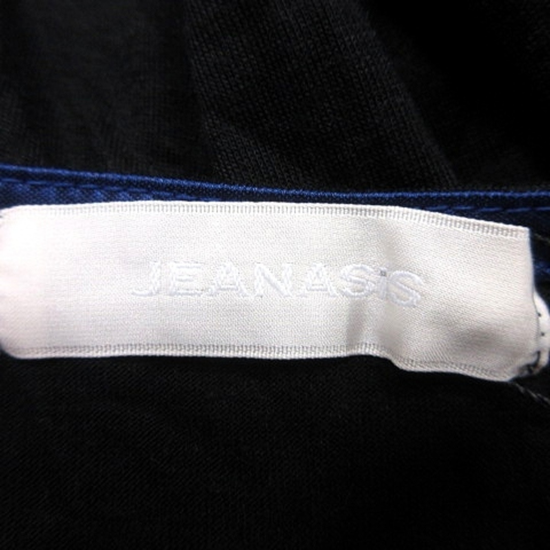 JEANASIS(ジーナシス)のジーナシス JEANASIS カットソー ボートネック 半袖 F 黒 ブラック レディースのトップス(カットソー(半袖/袖なし))の商品写真