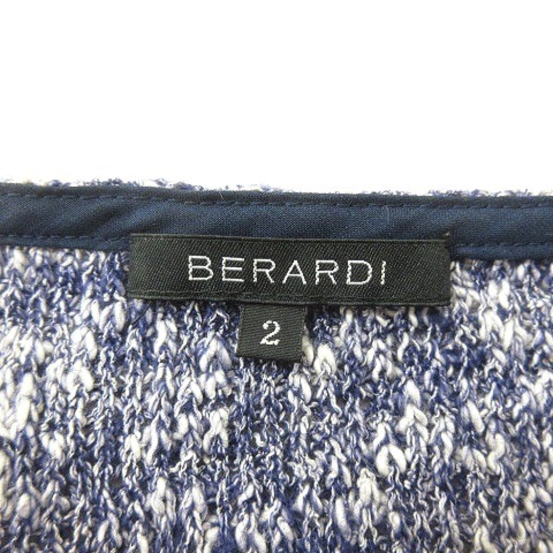 ベラルディ BERARDI ニット カットソー 五分袖 ツイード 2 青紫 レディースのトップス(ニット/セーター)の商品写真