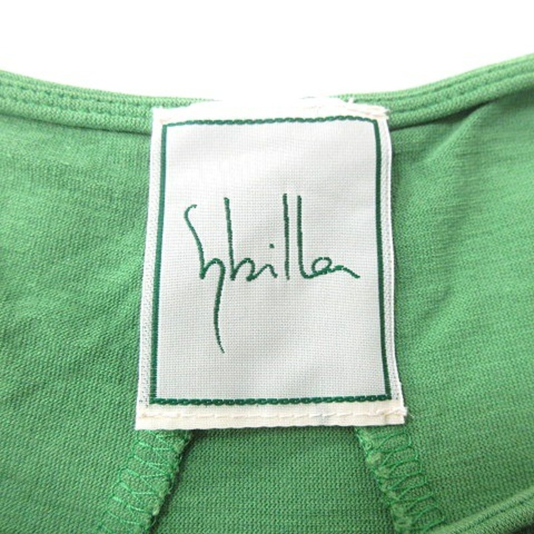 Sybilla(シビラ)のシビラ SYBILLA カットソー クルーネック ノースリーブ M 緑 グリーン レディースのトップス(カットソー(半袖/袖なし))の商品写真