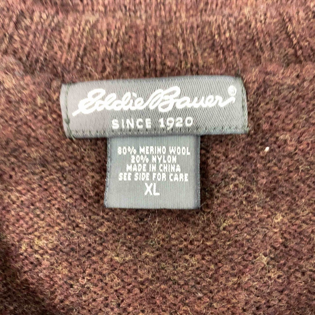 EDDIE BAUER エディーバウアー メンズ ニット/セーター　ブラウン　ボーダー メンズのトップス(ニット/セーター)の商品写真