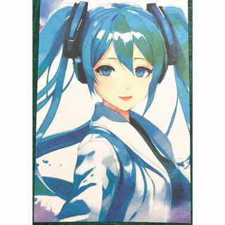 初音ミク 可愛い 女の子 少女 オリジナル イラスト 水彩画紙 08(アート/写真)