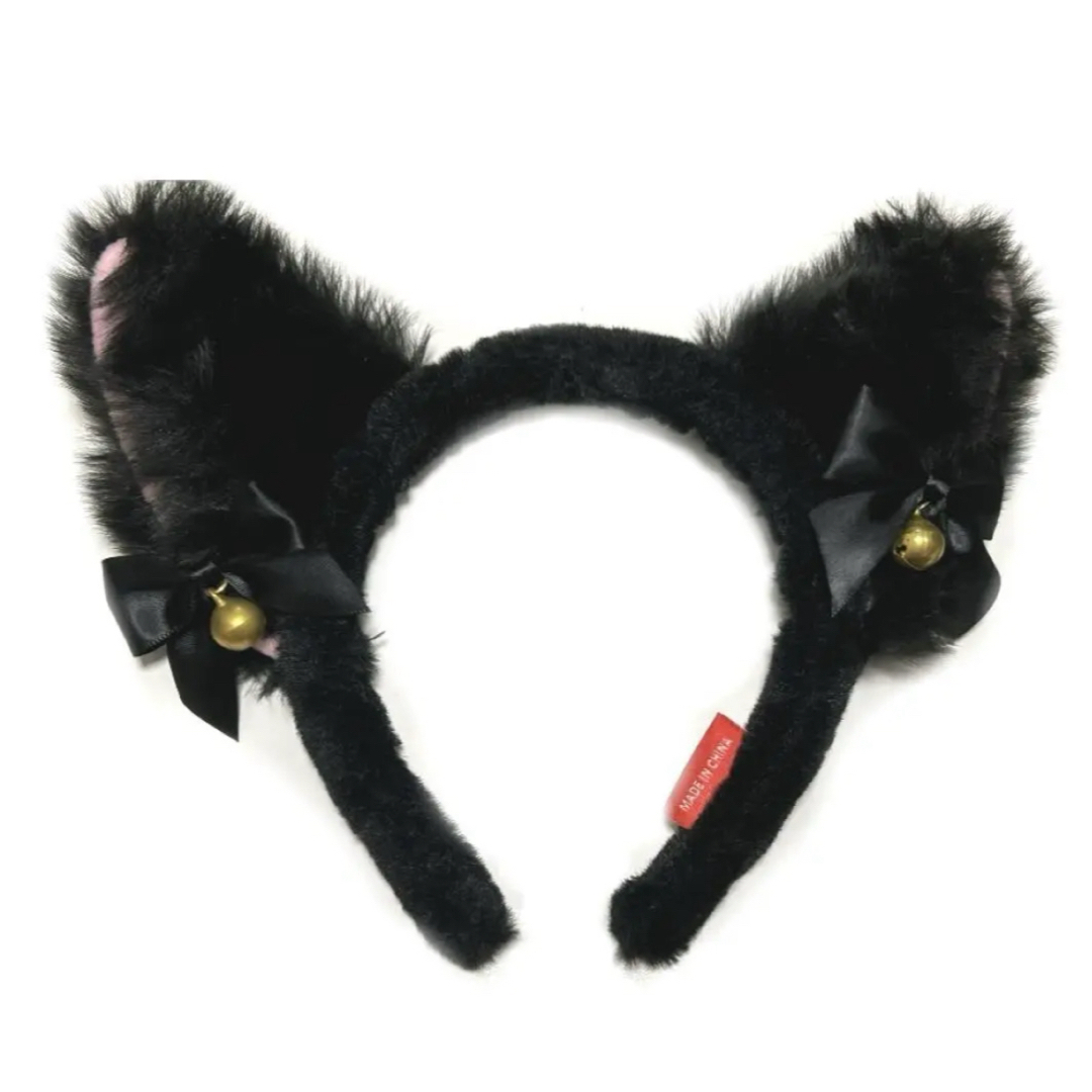 韓国 ロッテワールド 遊園地 カチューシャ 猫耳 鈴付き レディースのヘアアクセサリー(カチューシャ)の商品写真