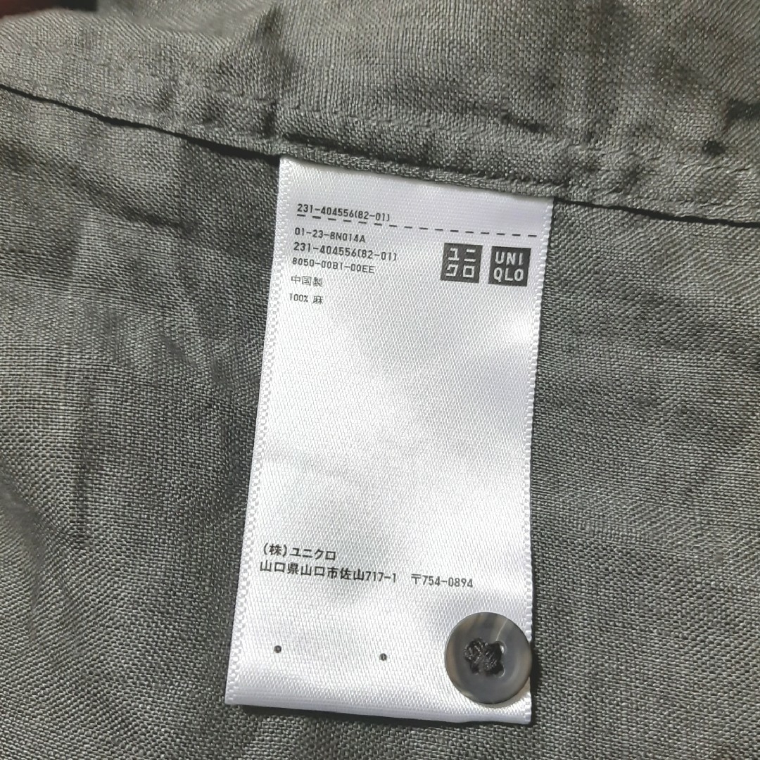 UNIQLO(ユニクロ)のプレミアムリネンシャツ【Mサイズ】 レディースのトップス(シャツ/ブラウス(長袖/七分))の商品写真