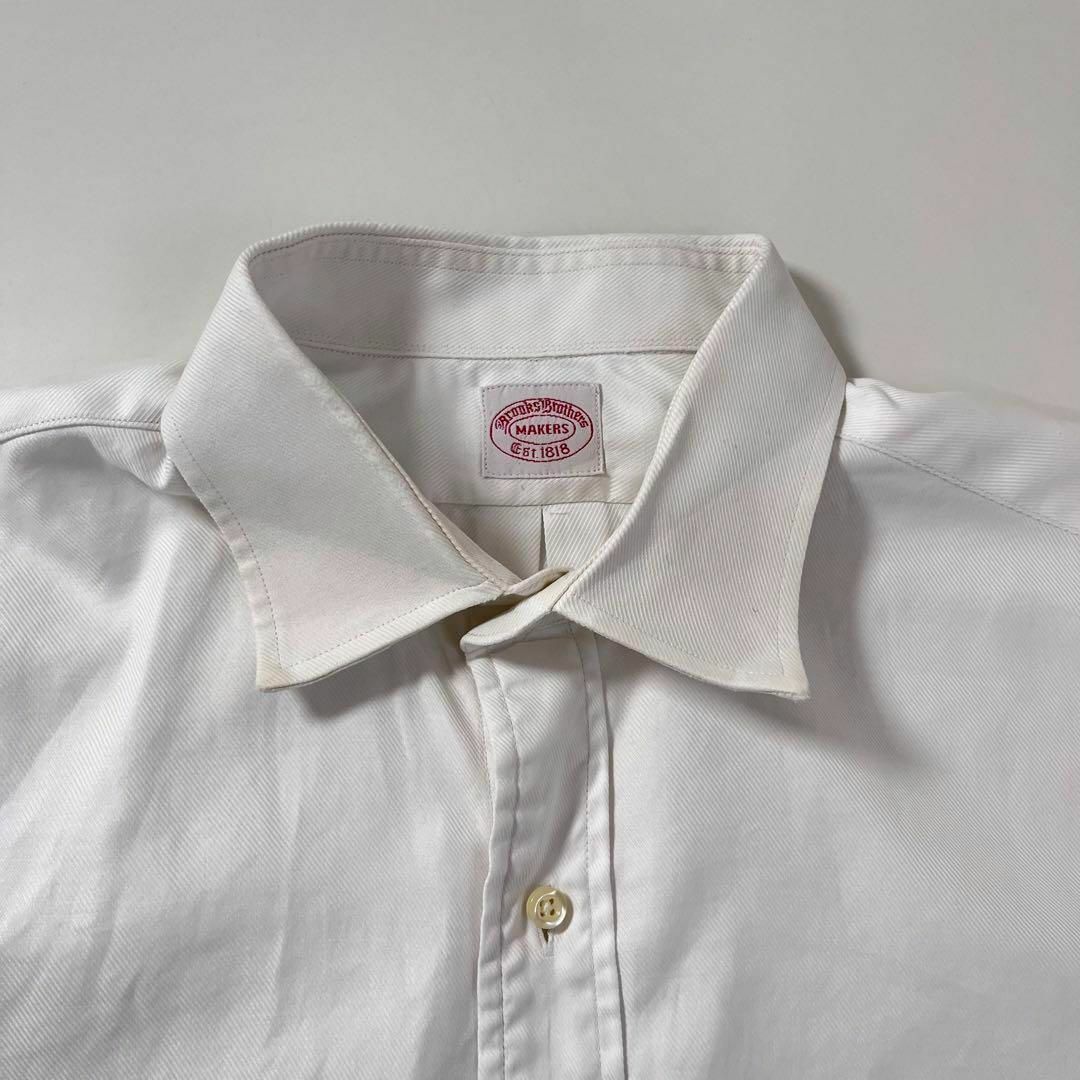 ブルックスブラザーズ カフスシャツ MAKERS 白シャツ ドレスシャツ 古着 メンズのトップス(Tシャツ/カットソー(七分/長袖))の商品写真