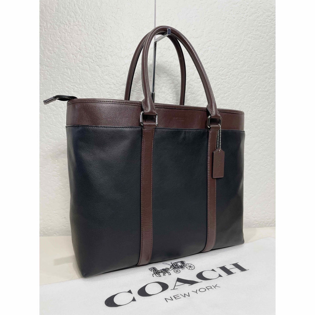 COACH(コーチ)の【良品】定価10万　コーチ　メンテ済み　ビジネス　バッグ　トート　レザー　272 メンズのバッグ(ビジネスバッグ)の商品写真