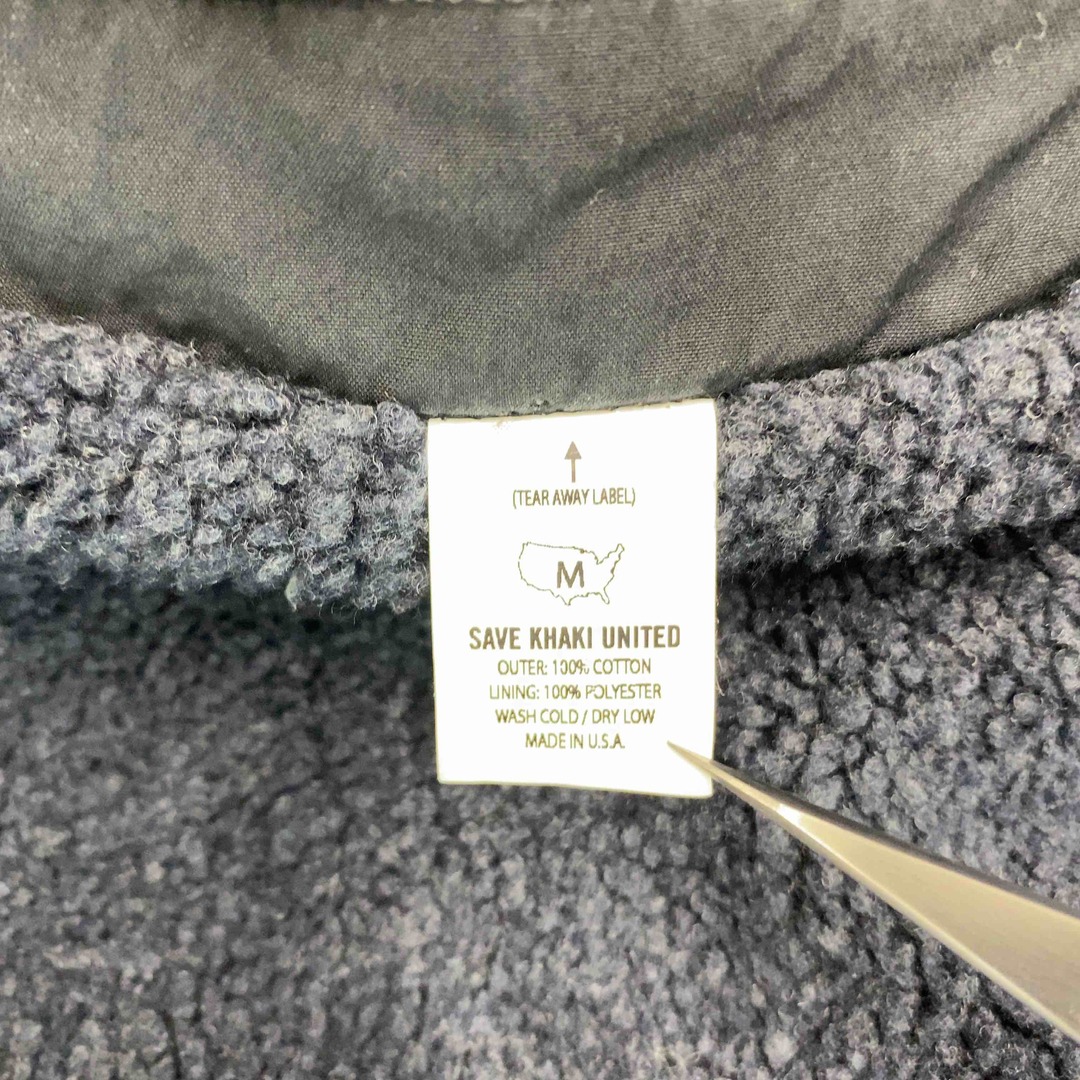 SAVE KHAKI UNITED セーブカーキユナイテッド メンズ ステンカラーコート　スナップボタン　裏ボア　USA製 メンズのジャケット/アウター(ステンカラーコート)の商品写真
