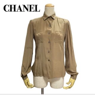 シャネル(CHANEL)のCHANEL Creations シャネル 6ココマーク 長袖ブラウスシャツ M(シャツ/ブラウス(長袖/七分))