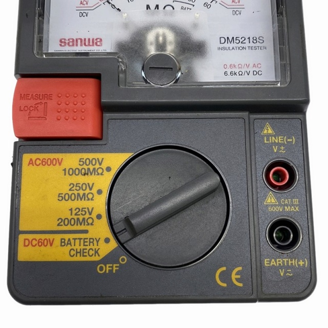 ☆中古品☆SANWA サンワ 絶縁抵抗計 DM5218S アナログ メガー ☆中古品☆SANWA サンワ 絶縁抵抗計 DM5218S アナログ メガー