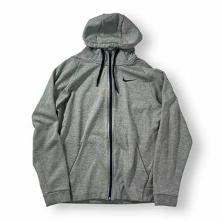 ナイキ(NIKE)のNIKE パーカー サーマフィット スポーツ 裏フリース フルジップ グレー M(パーカー)