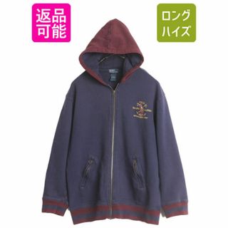 ラルフローレン(Ralph Lauren)のミドルポニー ポロ ラルフローレン フルジップ スウェット フード パーカー ボーイズ XL メンズ S / 古着トレーナー ワンポイント 2トーン(パーカー)