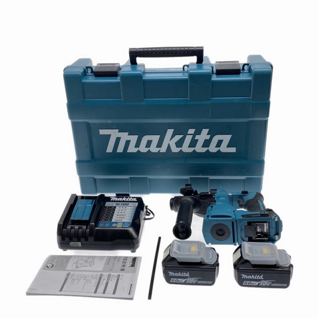 Makita(マキタ)の☆比較的美品☆makita マキタ 18V 18mm 充電式ハンマドリル HR183DRGX バッテリー2個(6.0Ah) 充電器 ケース付 88522 自動車/バイクのバイク(工具)の商品写真