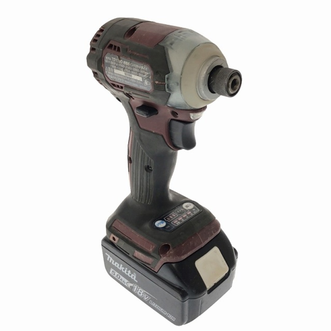 Makita(マキタ)の☆中古品☆ makita マキタ 18V 充電式インパクトドライバ TD170D 赤/レッド バッテリ2個(18V 3.0Ah 5.0Ah) 付き 電動工具 大工道具 88524 自動車/バイクのバイク(工具)の商品写真