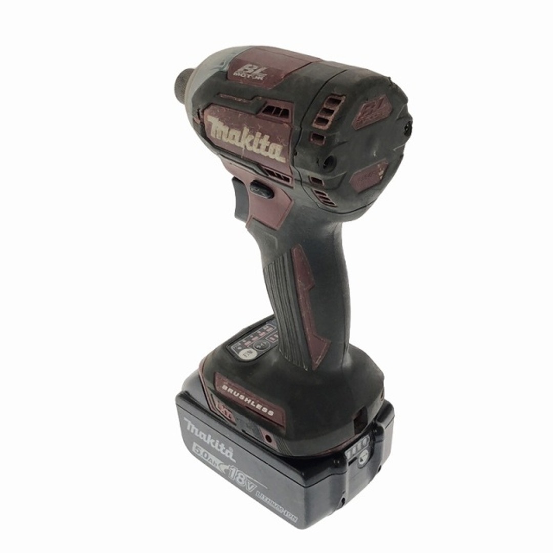 Makita(マキタ)の☆中古品☆ makita マキタ 18V 充電式インパクトドライバ TD170D 赤/レッド バッテリ2個(18V 3.0Ah 5.0Ah) 付き 電動工具 大工道具 88524 自動車/バイクのバイク(工具)の商品写真