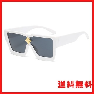 【いいね割引】ビックサングラス メガネ 眼鏡 レディース  メンズ 白黒(サングラス/メガネ)
