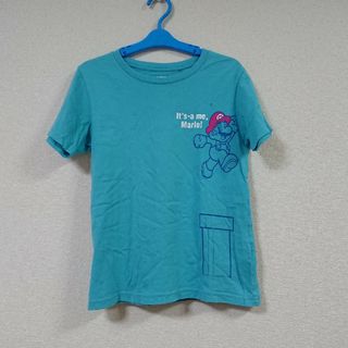 ユニクロ(UNIQLO)のユニクロ スーパーマリオTシャツ 水色 130cm(Tシャツ/カットソー)