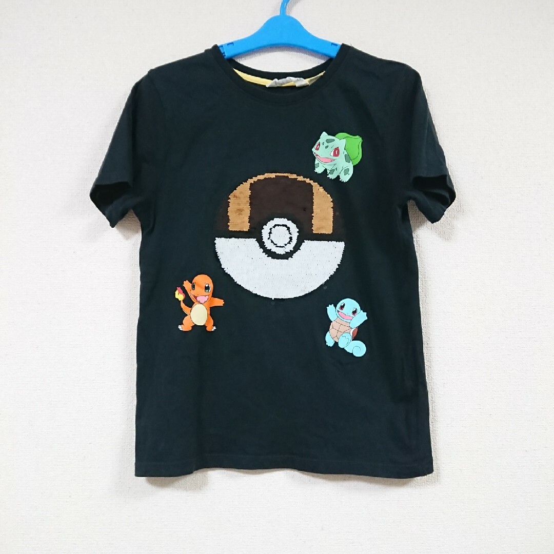 H&M(エイチアンドエム)のH&M ポケモン スパンコールTシャツ 140cm キッズ/ベビー/マタニティのキッズ服男の子用(90cm~)(Tシャツ/カットソー)の商品写真