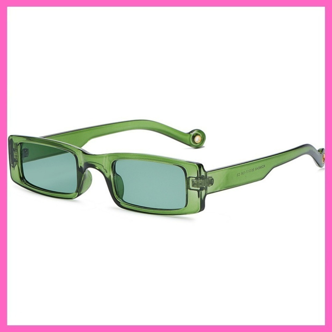 【いいね割引】サングラス メガネ 眼鏡 レディース  メンズ　緑 レディースのファッション小物(サングラス/メガネ)の商品写真