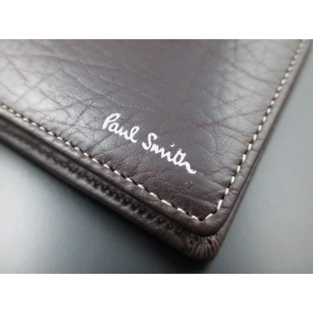 Paul Smith(ポールスミス)の☆店頭完売☆新品☆箱付 ポールスミス 二つ折り財布 シルバーロゴ 濃茶☆  メンズのファッション小物(折り財布)の商品写真