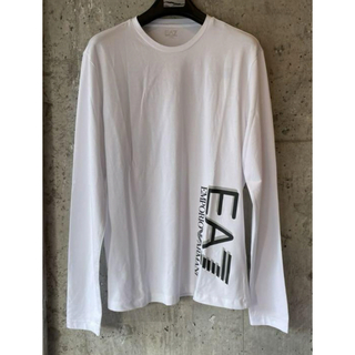 エンポリオアルマーニイーエーセブン(EMPORIO ARMANI EA7)のEA7 エンポリオアルマーニ ロンT  ホワイト ストレッチ XL(Tシャツ/カットソー(七分/長袖))