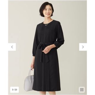 ジェイプレスレディス(J.PRESS LADIES)の新品ジェイプレス★ ノルディス2wayジョーゼット フロントプリーツ ワンピース(ひざ丈ワンピース)