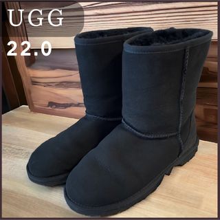 UGG AUSTRALIA - UGG オーストラリア ムートンブーツ 黒 ショートブーツ