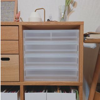 MUJI (無印良品) - 無印良品★美品ポリプロピレンケース引出式4個セット