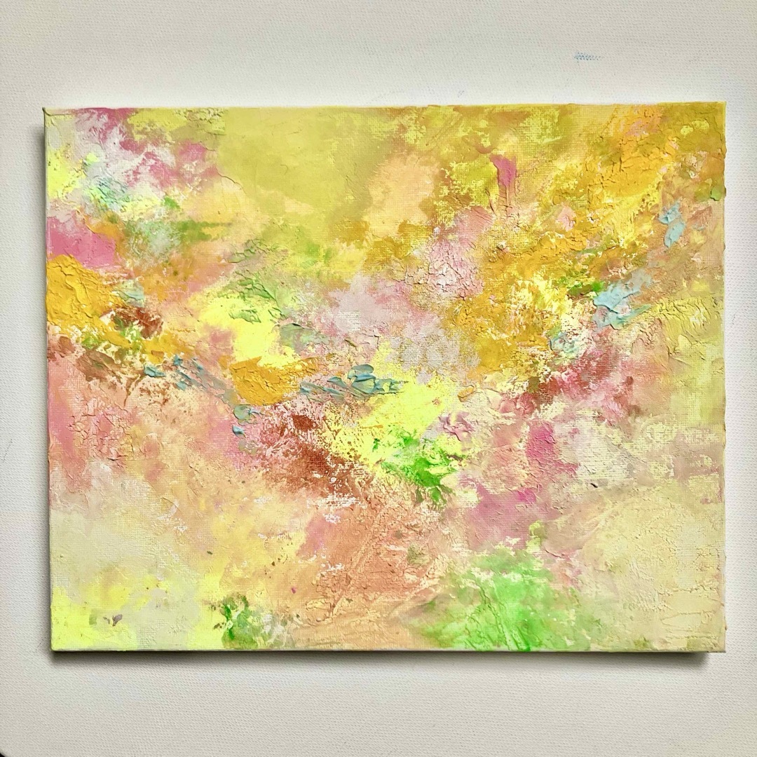 春うらら*絵画 原画 抽象画 テクスチャーアート 花 桜 現代 春うらら*絵画 原画 抽象画 テクスチャーアート 花 桜 現代