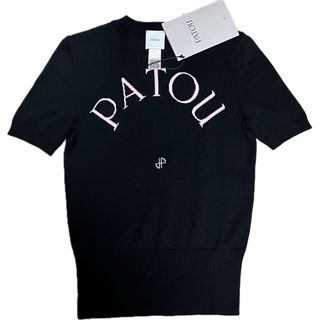 パトゥ(PATOU)の【新品タグ付き】PATOU 半袖ニット ブラック S(ニット/セーター)